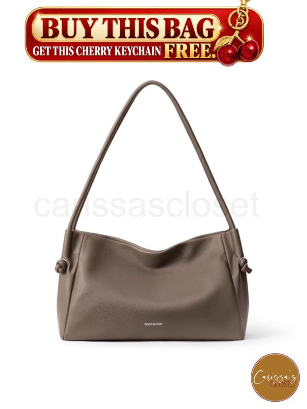 ✨ BOSTANTEN Pebbled Vegan Leather Hobo Shoulder Bag Soft Lightweight Purse